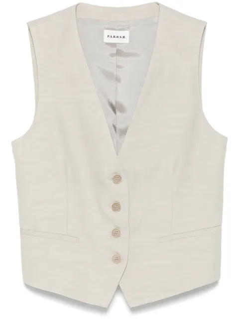 P.A.R.O.S.H. V-neck waistcoat Grey D410028RAISA25