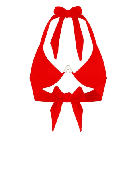 Let's Swim Shark Logo bikini top Red LSW026BKTOPRED