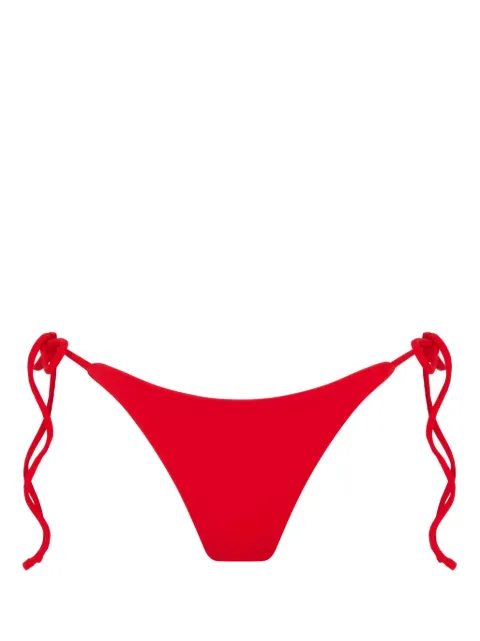 Let's Swim side tie-fastening bikini bottoms Red LSW026BKBTM