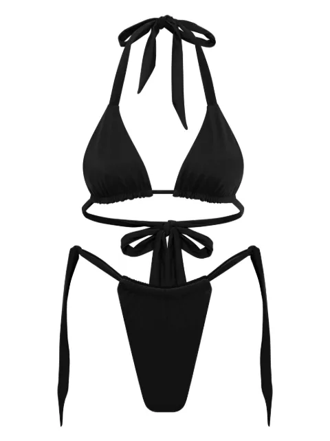 Let's Swim side-tie bikini bottom Black LSW002BKBOTTOM
