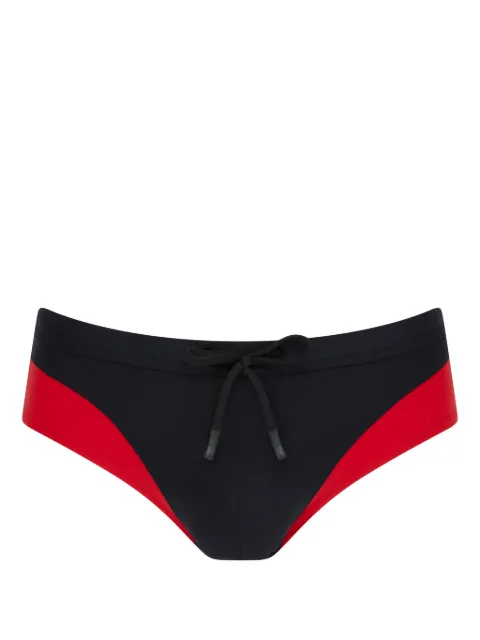 Let's Swim logo-print swim shorts Black LSM001TR