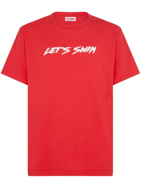 Let's Swim logo-print T-shirt Red LSM007TB