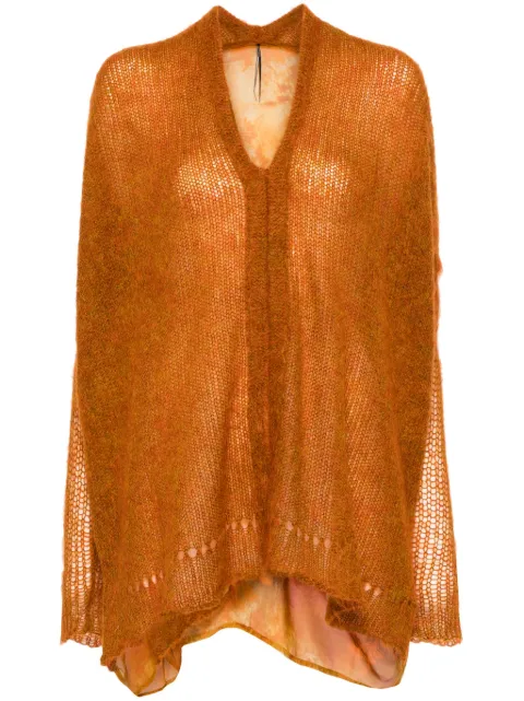 Masnada Scollo V-neck jumper Orange 77A01TUM