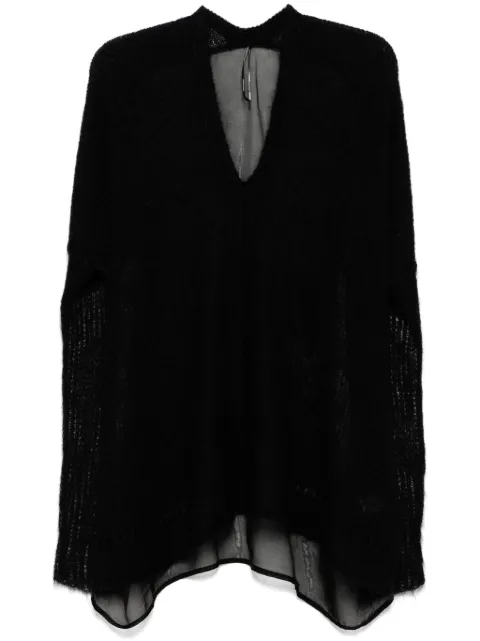 Masnada Scollo V-neck jumper Black 77A01BLK