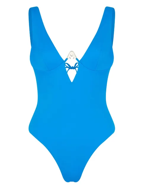Let's Swim Shark Logo swimsuit Blue LSW040SSBLUE