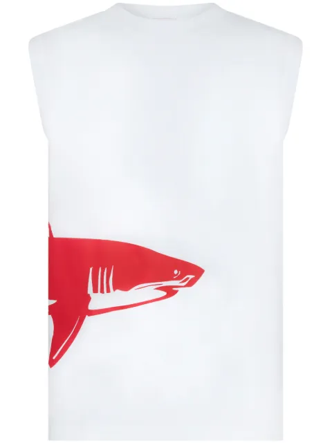 Let's Swim Shark-print tank top White LSM019VE