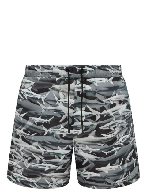 Let's Swim Shark print swim shorts Grey LSM003TR