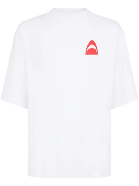 Let's Swim shark-print T-shirt White LSM007TEA