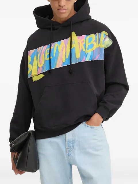 BLUEMARBLE logo-print hoodie Black HO01FL05B24