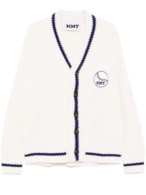 Kiton logo patched cardigan Neutrals UMM0583