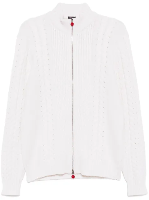 Kiton cable-knit cashmere cardigan Neutrals UMK0520