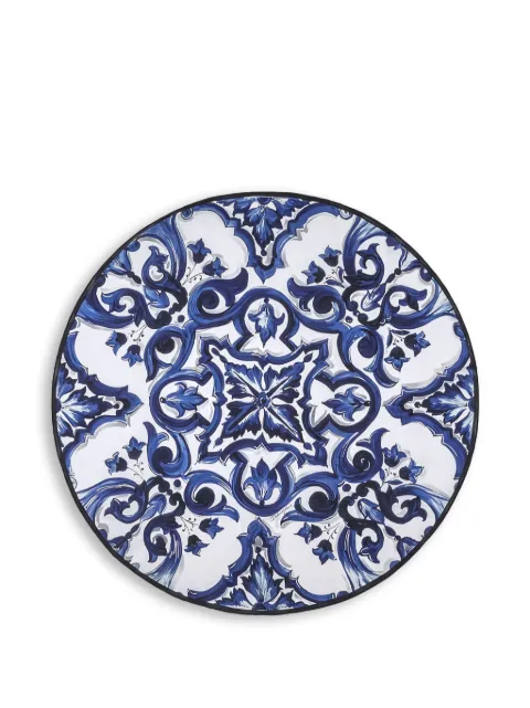 Dolce & Gabbana majolica-print linen tablecloth Blue TCG005TCADN
