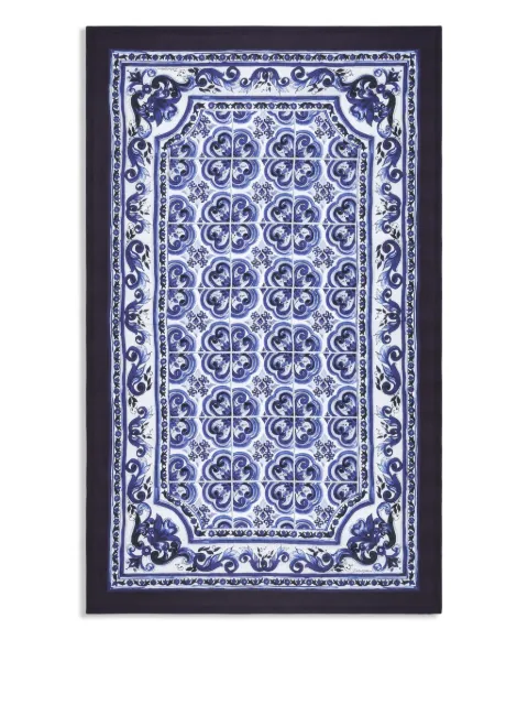 Dolce & Gabbana 10-seater linen tablecloth Blue TCG002TCADN