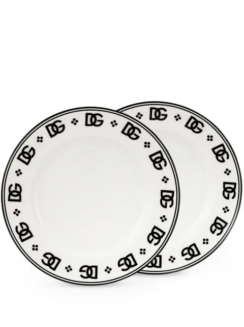 Dolce & Gabbana porcelain bread plates (set of two) White TC0S02TCALH