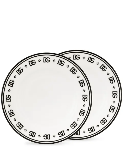 Dolce & Gabbana porcelain dessert plates (set of two) White TC0S03TCALH