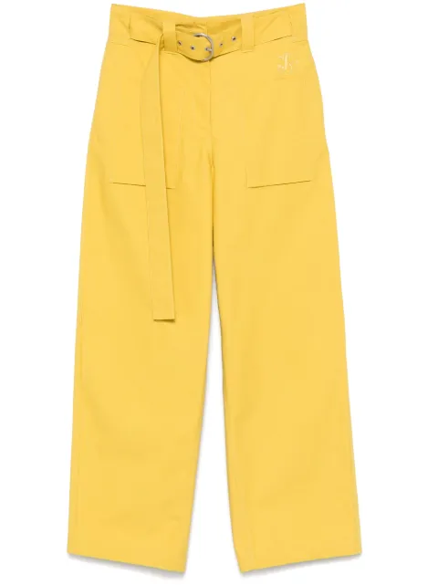 Jil Sander belted trousers Yellow J40KA0244J45039