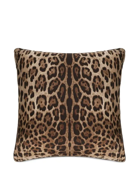 Dolce & Gabbana leopard-print silk cushion (60cm x 60cm) Brown TCE002TCAF9