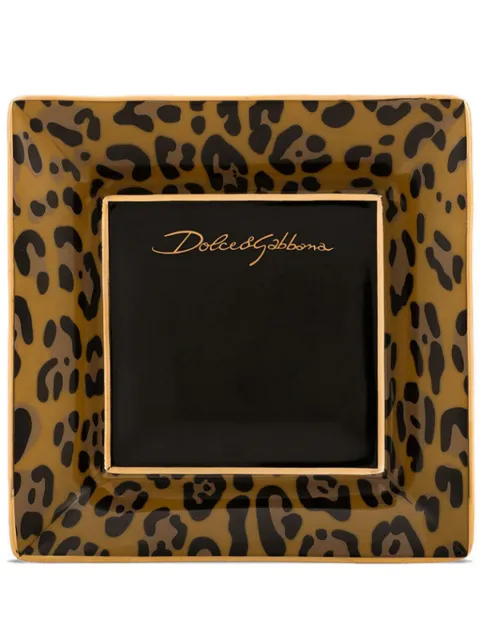 Dolce & Gabbana porcelain trinket tray (10cm) Brown TCC150TCAFR