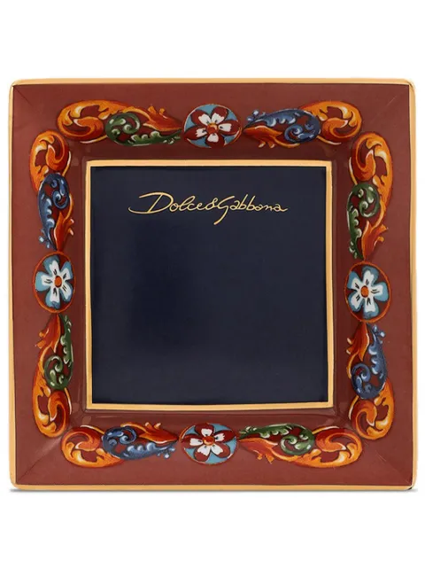 Dolce & Gabbana porcelain trinket tray (10cm) Red TCC150TCAFR