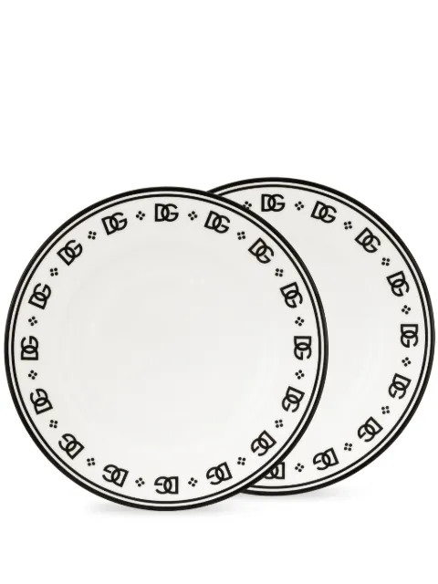 Dolce & Gabbana porcelain soup plates (set of two) White TC0S05TCALH