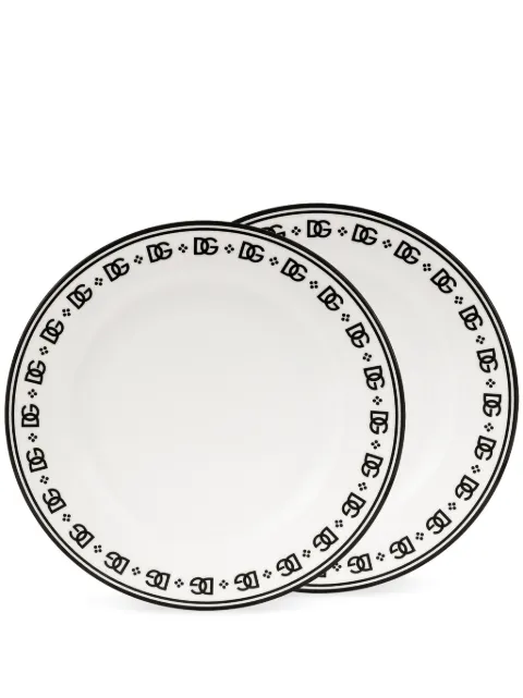 Dolce & Gabbana porcelain dinner plates (set of two) White TC0S04TCALH