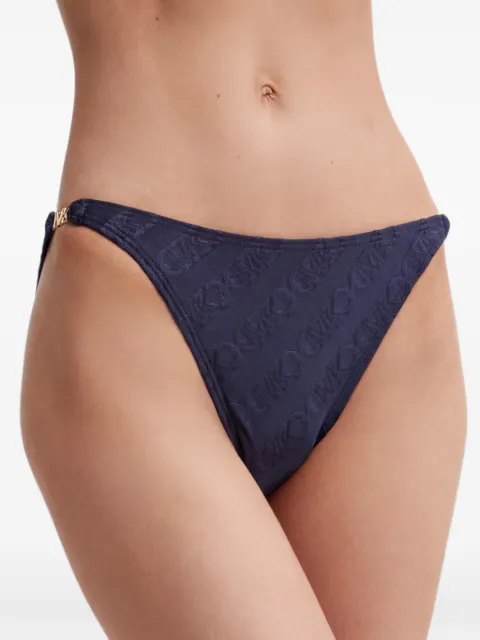Michael Michael Kors logo-pattern bikini bottoms Blue MM13095