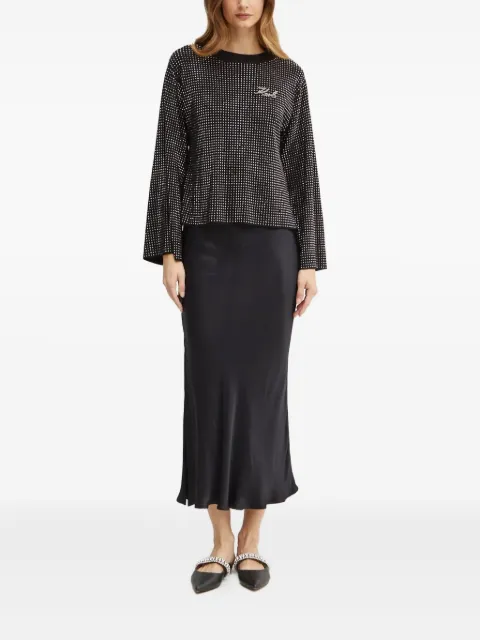 Karl Lagerfeld embellished long-sleeve sweater Black 246W2009999
