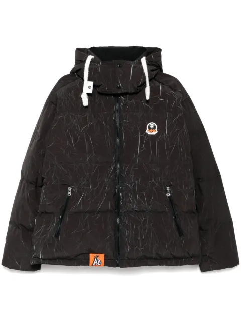 AAPE BY *A BATHING APE® crease effect padded jacket Black ADN7665XXN