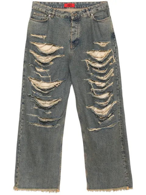 424 ripped jeans Blue FFF4MT36APTE001354