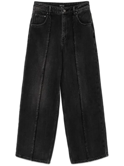 tout a coup wide-leg washed jeans Grey S112BF4