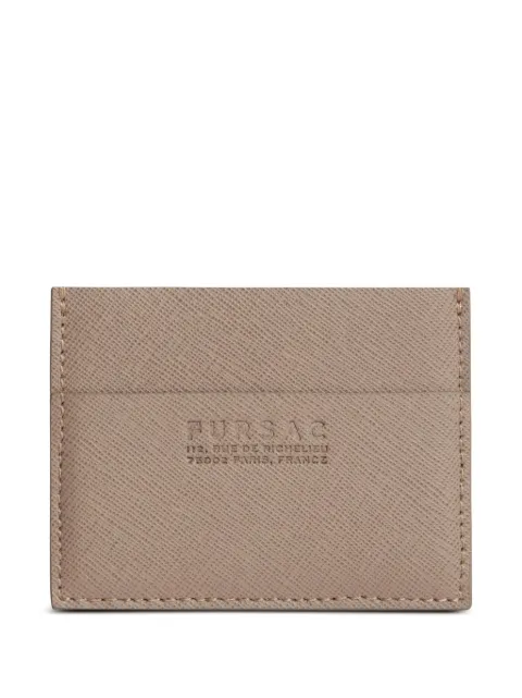 FURSAC logo-embossed card holder Neutrals FHAPM00070