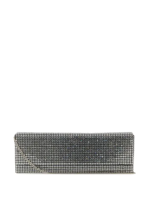 Amina Muaddi Paloma embellished clutch bag Silver PALOMA