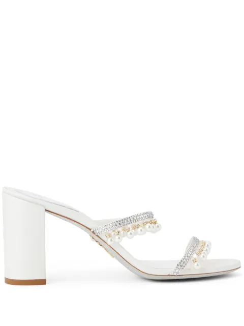 René Caovilla 90mm Chandelier mules Silver C12384080R001