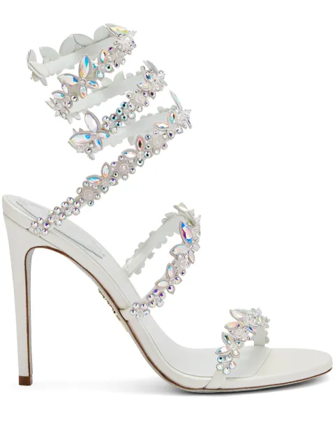 René Caovilla 105mm Cleo sandals White C12120105R001Y307