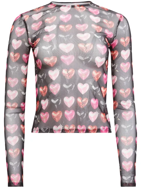 Fleur Du Mal Heartbreaker top Black TP06510980
