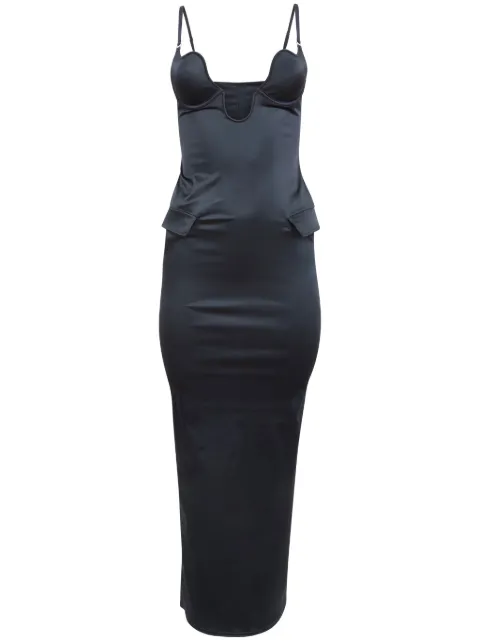 Fleur Du Mal Seduce U-plunge dress Black DR05920100