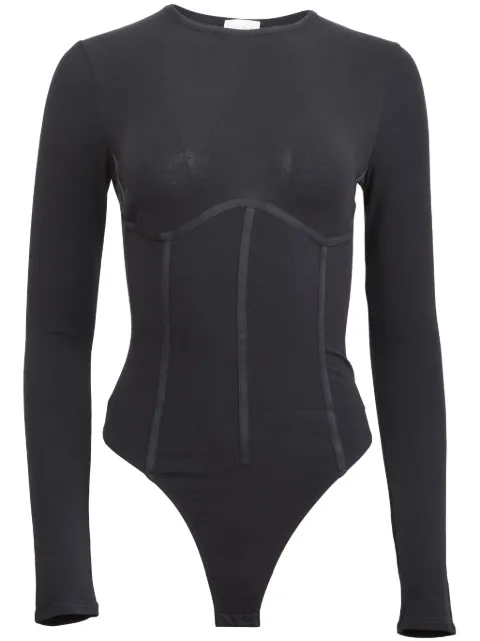 Fleur Du Mal organic-cotton T-shirt bodysuit Black BS04420100