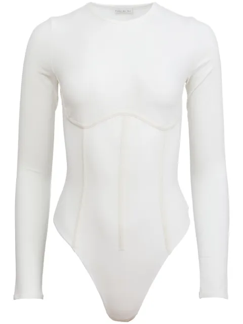 Fleur Du Mal organic cotton-blend bodysuit Neutrals BS04420300