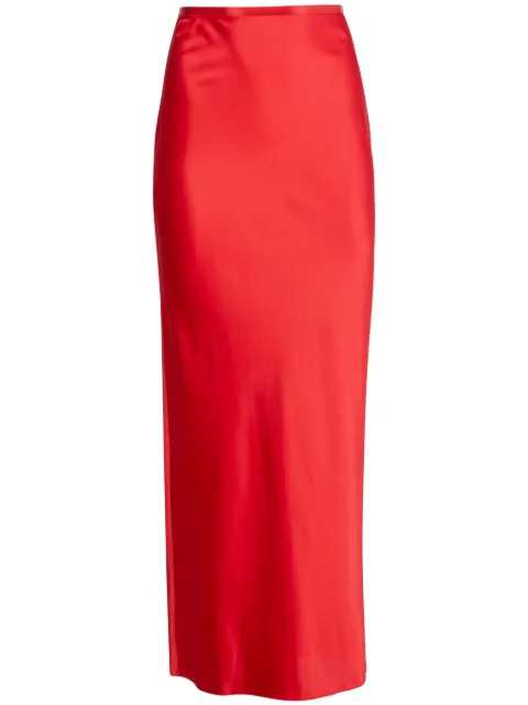 Fleur Du Mal satin maxi skirt Red SK02030323