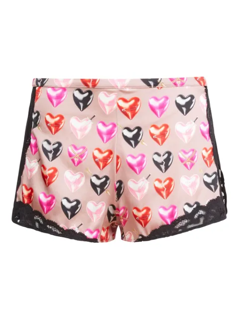 Fleur Du Mal Charlotte lace tap shorts Pink SH00140986
