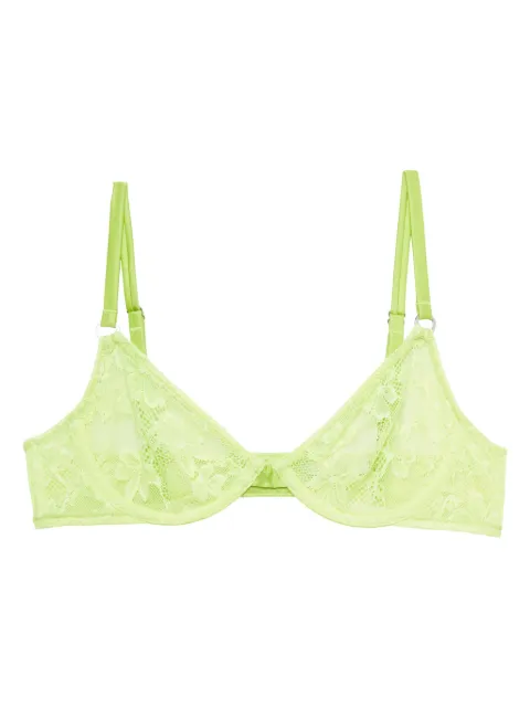 Fleur Du Mal Le Stretch Lace demi bra Green BR03890801