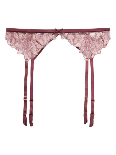 Fleur Du Mal lace-embroidered garter Pink GR00890975