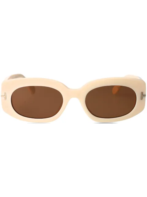 TOM FORD Eyewear oval-frame sunglasses Neutrals FT1187S