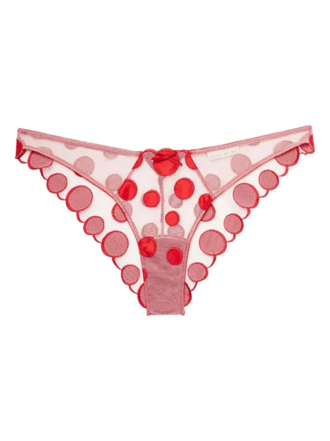 Fleur Du Mal polka-dot briefs Red PY03750323