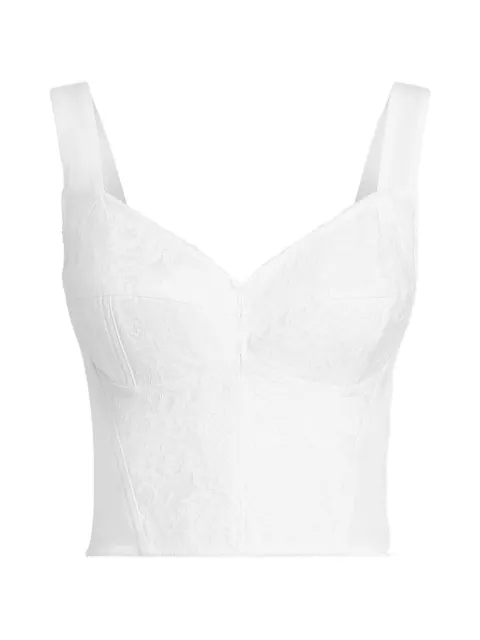 Dolce & Gabbana floral-lace top White F7T19TGDCLQ
