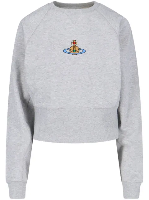Vivienne Westwood Orb-embroidered sweatshirt Grey 1I010001J006O