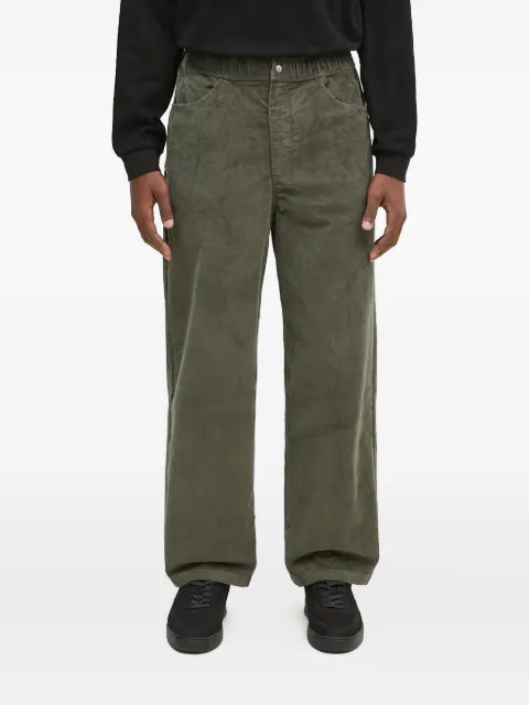 Norse Projects elastic-waist corduroy trousers Green N250410