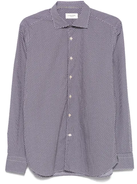 Tintoria Mattei geometric-print shirt Blue RRAN9W