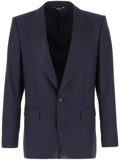 Dolce & Gabbana wool double-breast blazer Blue G2QU6TFC2FI