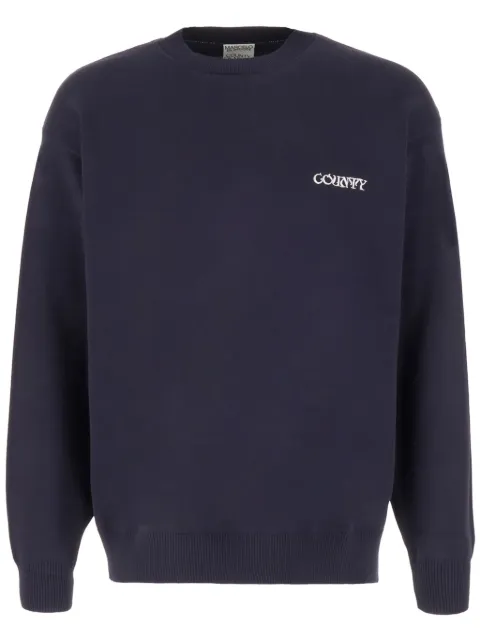COUNTY OF MILAN logo-embroidered sweatshirt Blue CMHE035S24KNI004